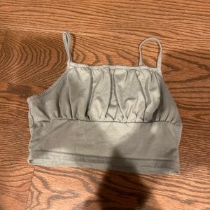 scrunched tiny tank sage green